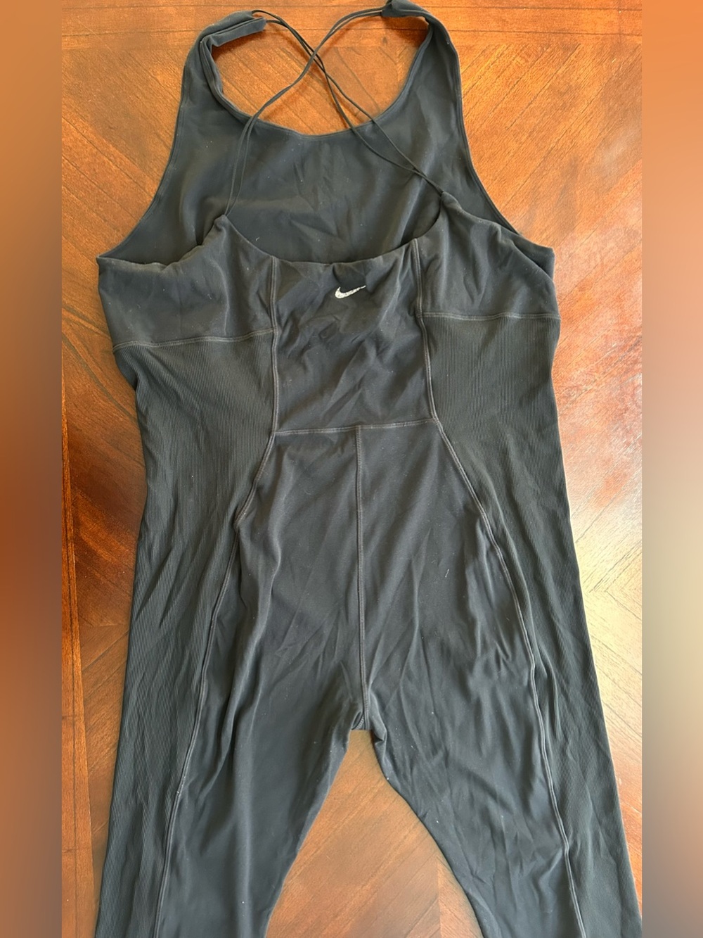 Nike Black Women's Athletic Jumpsuit with Thin Crisscross Straps size 3X